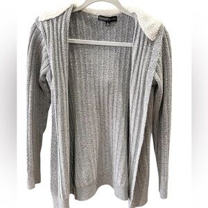 Almost Famous Light Gray hoody Ribbed Cardigan size M